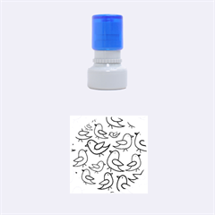 Colorful cute birds pattern Rubber Round Stamps (Small)