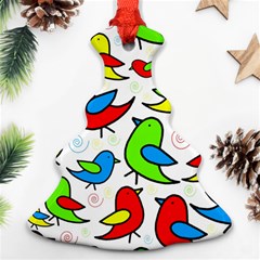 Colorful cute birds pattern Ornament (Christmas Tree)