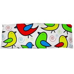 Colorful Cute Birds Pattern Body Pillow Case (dakimakura) by Valentinaart