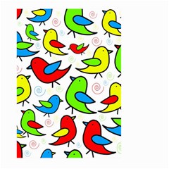 Colorful cute birds pattern Large Garden Flag (Two Sides)