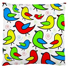 Colorful cute birds pattern Large Cushion Case (One Side)