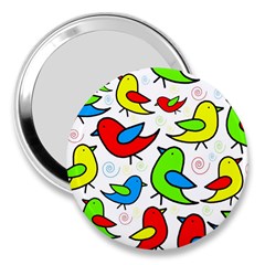 Colorful cute birds pattern 3  Handbag Mirrors