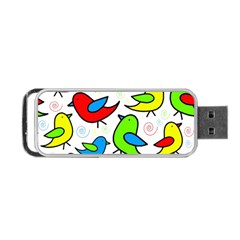 Colorful cute birds pattern Portable USB Flash (One Side)