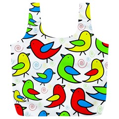 Colorful cute birds pattern Full Print Recycle Bags (L) 