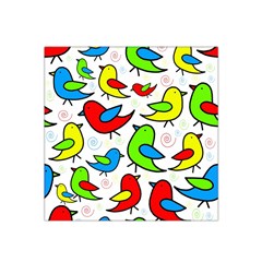 Colorful Cute Birds Pattern Satin Bandana Scarf by Valentinaart