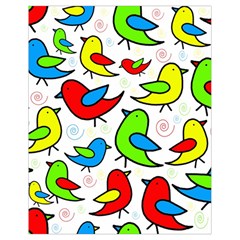 Colorful Cute Birds Pattern Drawstring Bag (small) by Valentinaart