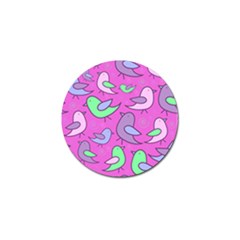 Pink Birds Pattern Golf Ball Marker (10 Pack)