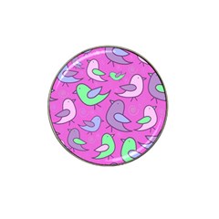 Pink Birds Pattern Hat Clip Ball Marker by Valentinaart