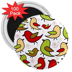 Decorative Birds Pattern 3  Magnets (100 Pack) by Valentinaart