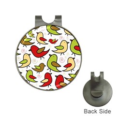 Decorative Birds Pattern Hat Clips With Golf Markers by Valentinaart