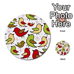 Decorative Birds Pattern Multi-purpose Cards (round)  by Valentinaart