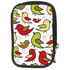 Decorative Birds Pattern Compact Camera Cases by Valentinaart