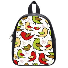 Decorative Birds Pattern School Bags (small)  by Valentinaart