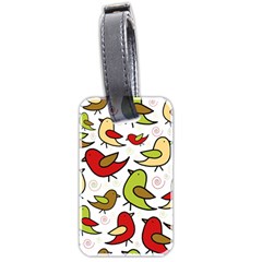 Decorative Birds Pattern Luggage Tags (two Sides) by Valentinaart