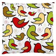 Decorative Birds Pattern Large Cushion Case (one Side) by Valentinaart