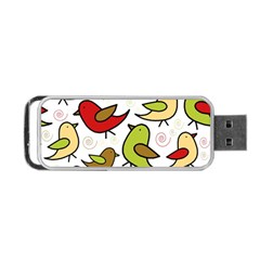 Decorative Birds Pattern Portable Usb Flash (one Side) by Valentinaart