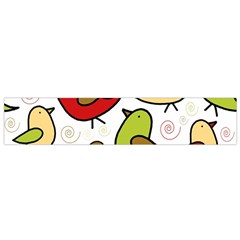 Decorative Birds Pattern Flano Scarf (small) by Valentinaart