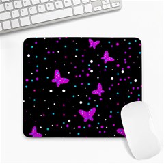 Pink Butterflies  Large Mousepads by Valentinaart