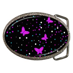 Pink Butterflies  Belt Buckles