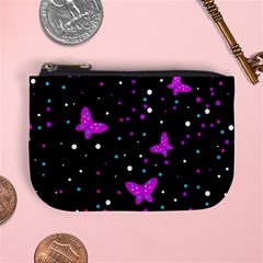 Pink Butterflies  Mini Coin Purses by Valentinaart