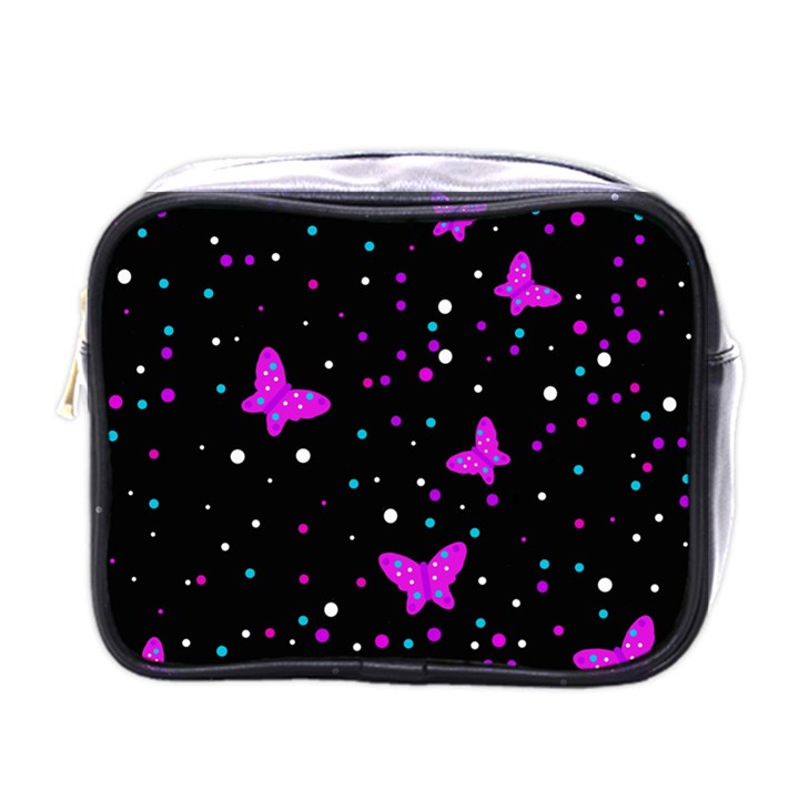 Pink butterflies  Mini Toiletries Bags