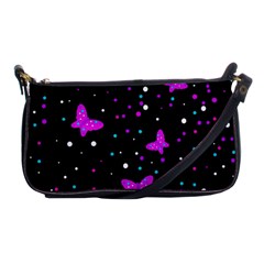 Pink Butterflies  Shoulder Clutch Bags by Valentinaart