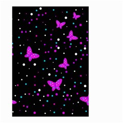 Pink Butterflies  Small Garden Flag (two Sides) by Valentinaart