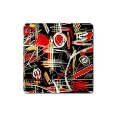 Artistic Abstract Pattern Square Magnet by Valentinaart