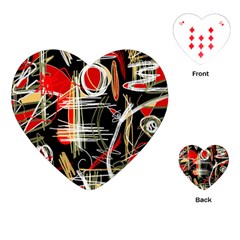 Artistic Abstract Pattern Playing Cards (heart)  by Valentinaart