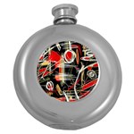 Artistic abstract pattern Round Hip Flask (5 oz) Front