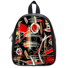 Artistic Abstract Pattern School Bags (small)  by Valentinaart