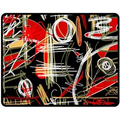 Artistic Abstract Pattern Fleece Blanket (medium)  by Valentinaart