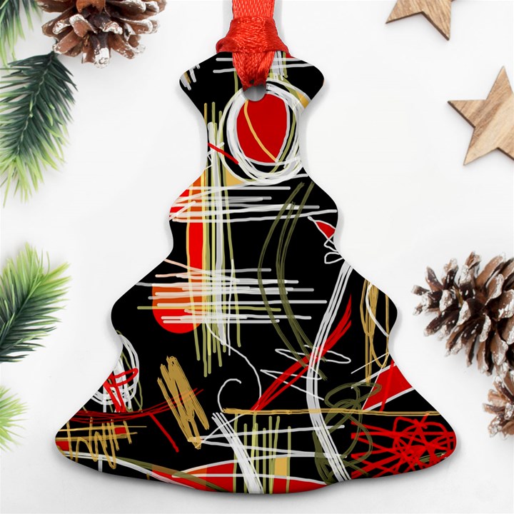 Artistic abstract pattern Christmas Tree Ornament (2 Sides)