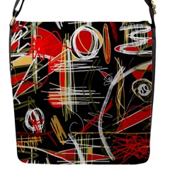 Artistic Abstract Pattern Flap Messenger Bag (s) by Valentinaart