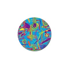 Colorful Abstract Pattern Golf Ball Marker by Valentinaart