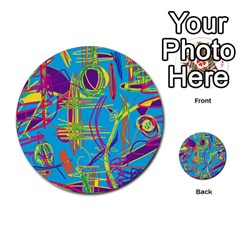 Colorful Abstract Pattern Multi-purpose Cards (round)  by Valentinaart