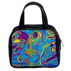 Colorful Abstract Pattern Classic Handbags (2 Sides) by Valentinaart