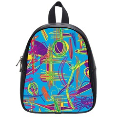 Colorful Abstract Pattern School Bags (small)  by Valentinaart