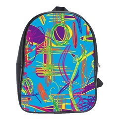 Colorful Abstract Pattern School Bags (xl)  by Valentinaart