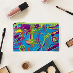 Colorful Abstract Pattern Cosmetic Bag (xs) by Valentinaart