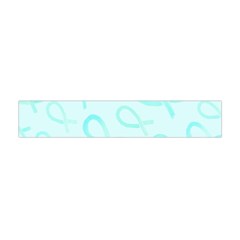 Turquoise Watercolor Awareness Ribbons Flano Scarf (mini)