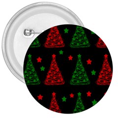 Decorative Christmas Trees Pattern 3  Buttons by Valentinaart