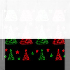 Decorative Christmas Trees Pattern Rectangular Jigsaw Puzzl by Valentinaart