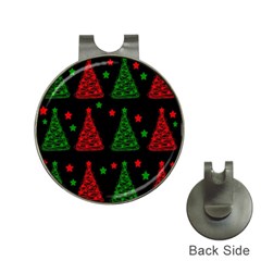 Decorative Christmas Trees Pattern Hat Clips With Golf Markers by Valentinaart