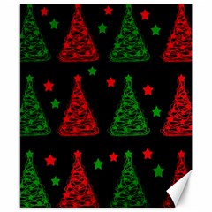 Decorative Christmas Trees Pattern Canvas 8  X 10  by Valentinaart