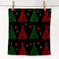 Decorative Christmas Trees Pattern Face Towel