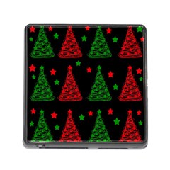 Decorative Christmas Trees Pattern Memory Card Reader (square) by Valentinaart