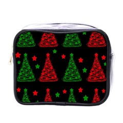 Decorative Christmas Trees Pattern Mini Toiletries Bags by Valentinaart