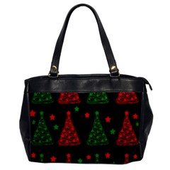 Decorative Christmas Trees Pattern Office Handbags by Valentinaart