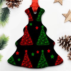 Decorative Christmas Trees Pattern Ornament (christmas Tree) by Valentinaart